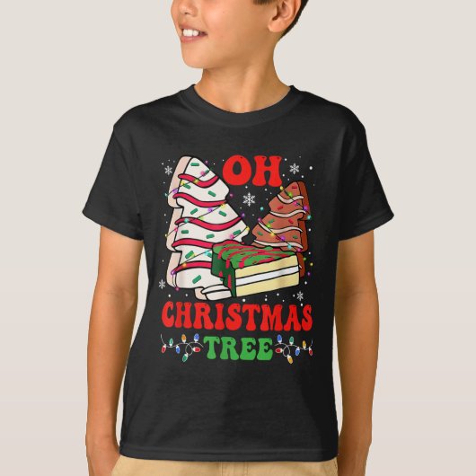 Groovy Oh Christmas Tree Cakes Debbie Becky Jen Ca T-shirt (Voorkant)