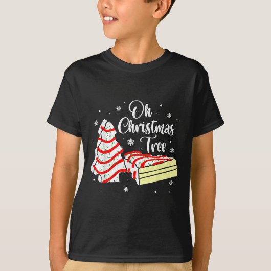 Groovy Oh Christmas Tree Cakes Debbie Becky Jen Ca T-shirt (Voorkant)