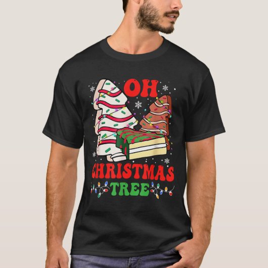 Groovy Oh Christmas Tree Cakes Debbie Becky Jen Ca T-shirt (Voorkant)
