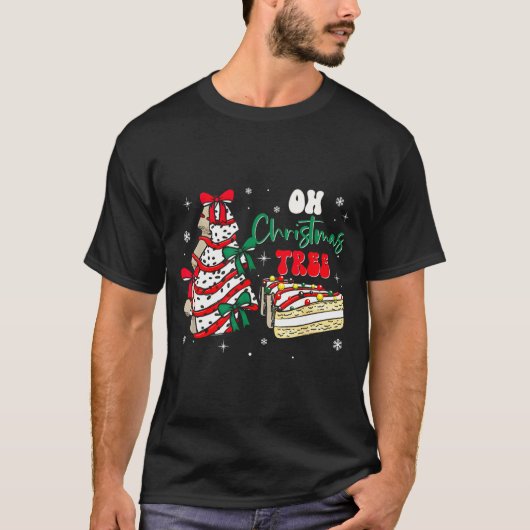 Groovy Oh Christmas Tree Cakes Debbie Becky Jen Ca T-shirt (Voorkant)