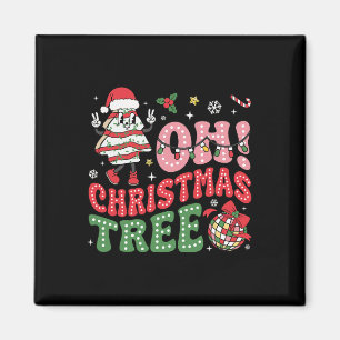 Groovy Oh Christmas Tree Cakes Funny Xmas Cake Lov Magneet