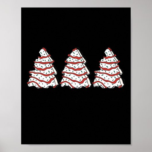 Groovy Oh Christmas Tree Xmas Lights Fun Tree Cake Poster (Voorkant)