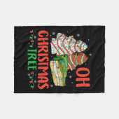 Groovy Oh kerstboom Cakes Debbie Becky Jen Ca Fleece Deken (Voorkant (Horizontaal))