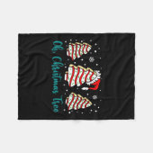 Groovy Oh kerstboom Cakes Debbie Becky Jen Ca Fleece Deken (Voorkant (Horizontaal))