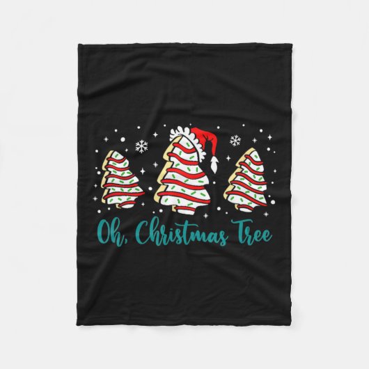 Groovy Oh kerstboom Cakes Debbie Becky Jen Ca Fleece Deken (Voorkant)