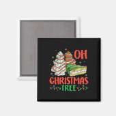 Groovy Oh kerstboom Cakes Debbie Becky Jen Ca Magneet (Voorkant / Achterkant)