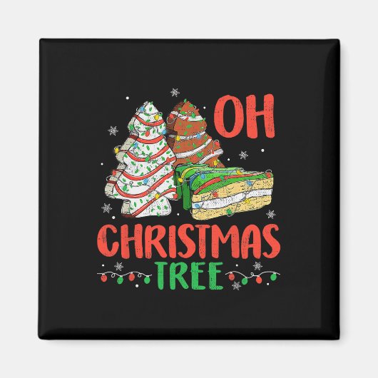 Groovy Oh kerstboom Cakes Debbie Becky Jen Ca Magneet (Voorkant)