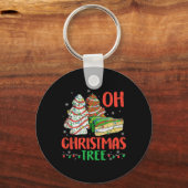 Groovy Oh Kerstboom Cakes Debbie Becky Jen Ca Sleutelhanger (Voorkant)