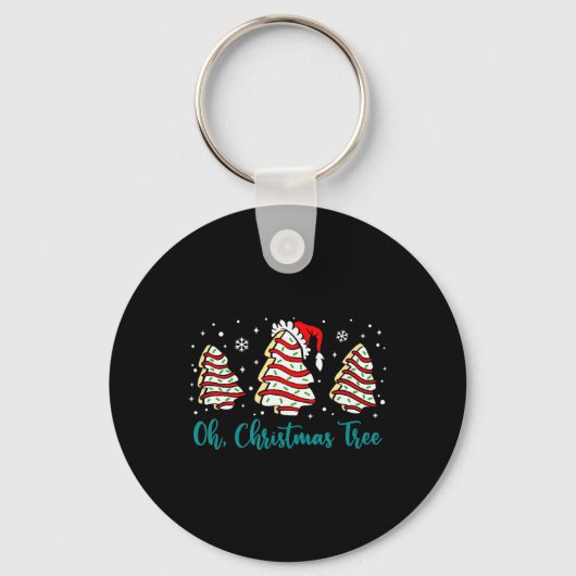 Groovy Oh Kerstboom Cakes Debbie Becky Jen Ca Sleutelhanger (Voorkant)