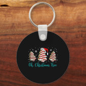 Groovy Oh Kerstboom Cakes Debbie Becky Jen Ca Sleutelhanger (Voorkant)