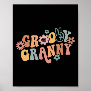 Groovy oma een dankbare oma Thanksgiving chr Poster