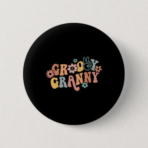 Groovy oma een dankbare oma Thanksgiving chr Ronde Button 5,7 Cm