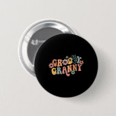 Groovy oma een dankbare oma Thanksgiving chr Ronde Button 5,7 Cm (Voorkant /achterkant)