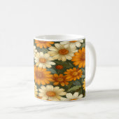 Groovy Oma Retro Bloemendesign Geschenk Koffiemok (Voorkant rechts)