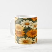 Groovy Oma Retro Bloemendesign Geschenk Koffiemok (Voorkant links)
