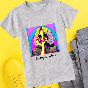 Groovy Oma Retro Flower Power Hippie T-shirt