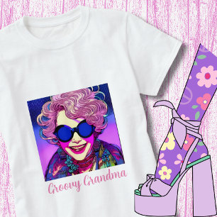 Groovy Oma Retro Flower Power Hippie T-shirt