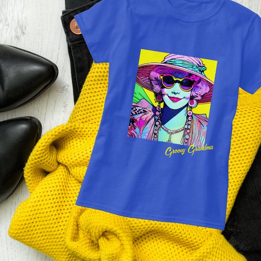 Groovy Oma Retro Flower Power Hippie T-shirt