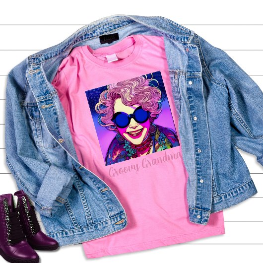 Groovy Oma Retro Flower Power Hippie T-shirt