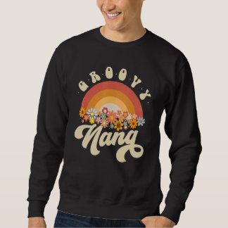 Groovy Oma Retro Regenboog Kleurrijke Bloemen Oma Trui