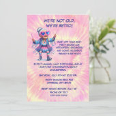 Groovy Oma Verjaardagsfeest-Retro Party voor haar Kaart (Staand voorkant)