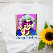 Groovy Oma Vredesbord Retro Hippie T-shirt