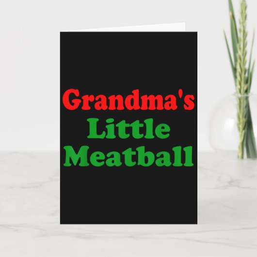 Groovy Oma's Kleine Meatball Grappige Italiaanse F Kaart (Voorkant)