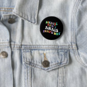 Groovy omdat ik anais dat waarom grappige aangepas ronde button 5,7 cm (In situ)