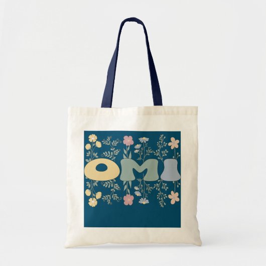 Groovy Omi Grandmoeder Flowers Omi Grandma Tote Bag (Voorkant)