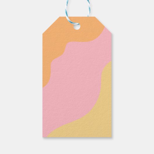 Groovy One 1e verjaardag Boho Daisy Favor Cadeaulabel (Achterkant)