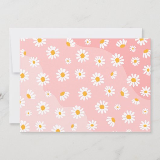 Groovy One 1e verjaardag Boho Floral Daisy Kaart (Achterkant)