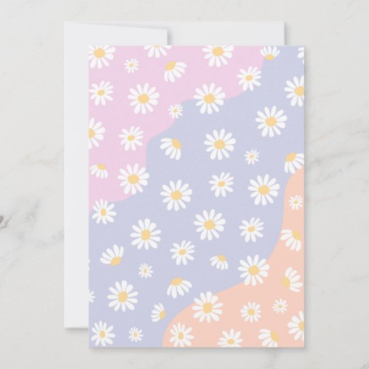 Groovy One 1e verjaardag Boho Floral Daisy Kaart (Achterkant)