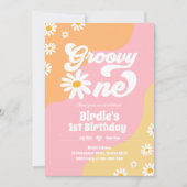 Groovy One 1e verjaardag Boho Floral Daisy Kaart (Voorkant)
