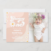 Groovy One 1e verjaardag Boho Floral Daisy Kaart (Voorkant)