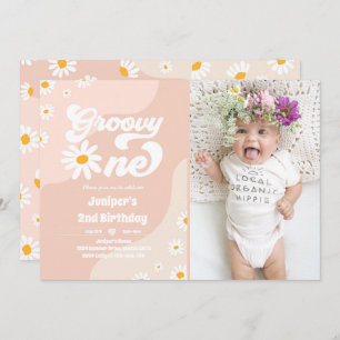Groovy One 1e verjaardag Boho Floral Daisy Kaart