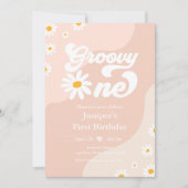 Groovy One 1e verjaardag Boho Floral Daisy Kaart (Voorkant)