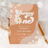 Groovy One 1e verjaardag Boho Floral Daisy Kaart