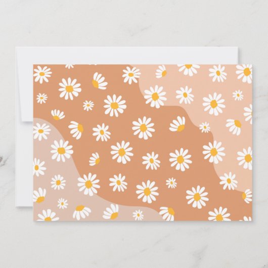 Groovy One 1e verjaardag Boho Floral Daisy Kaart (Achterkant)