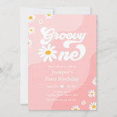 Groovy One 1e verjaardag Boho Floral Daisy Kaart (Voorkant)