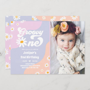 Groovy One 1e verjaardag Boho Floral Daisy Kaart