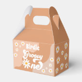 Groovy One 1e verjaardag Boho Retro Daisy Bedankdoosjes (Achterkant)