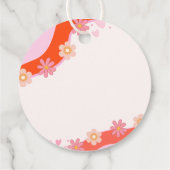 Groovy One 1e verjaardag Boho Retro Daisy Bedankjes Labels (Achterkant)