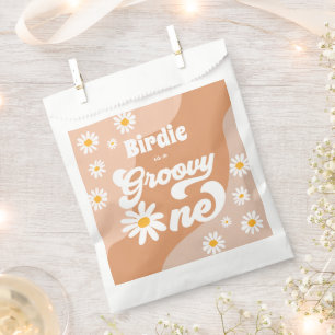 Groovy One 1e verjaardag Boho Retro Daisy Bedankzakje