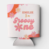 Groovy One 1e verjaardag Boho Retro Daisy Blikjeskoeler (Achterkant)