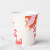 Groovy One 1e verjaardag Boho Retro Daisy Papieren Bekers (Rechts)