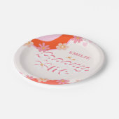 Groovy One 1e verjaardag Boho Retro Daisy Papieren Bordje (Gekanteld)