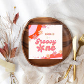 Groovy One 1e verjaardag Boho Retro Daisy Servet