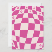 Groovy One 1e verjaardag Pink Daisy Verjaardag Kaart (Achterkant)