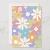 Groovy One Birthday Invitation | Groovy Birthday Kaart (Achterkant)