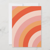 Groovy One Birthday Invitation Kaart (Achterkant)